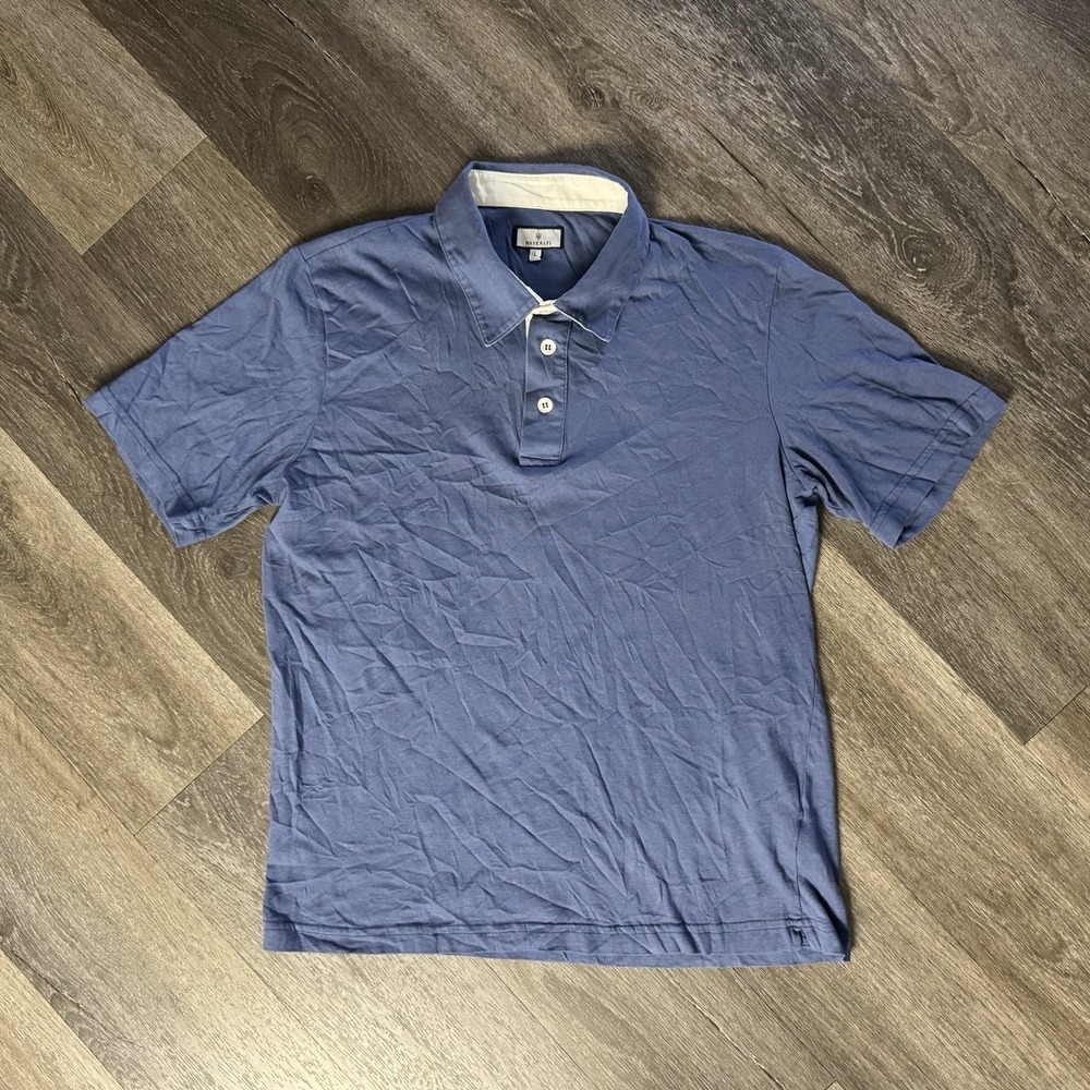 Original Maserati 1914 Racing Logo Polo Shirt Navy Men's Button Shirt L